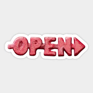 Open Instructions Sticker